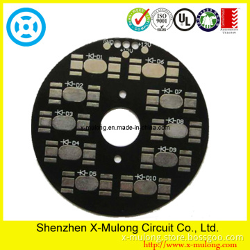 Single-Side Aluminium (Alu) Base PCB with White Tin & Black Sm PCB